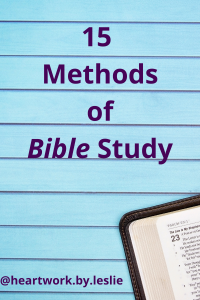 15 Methods of Bible Study
