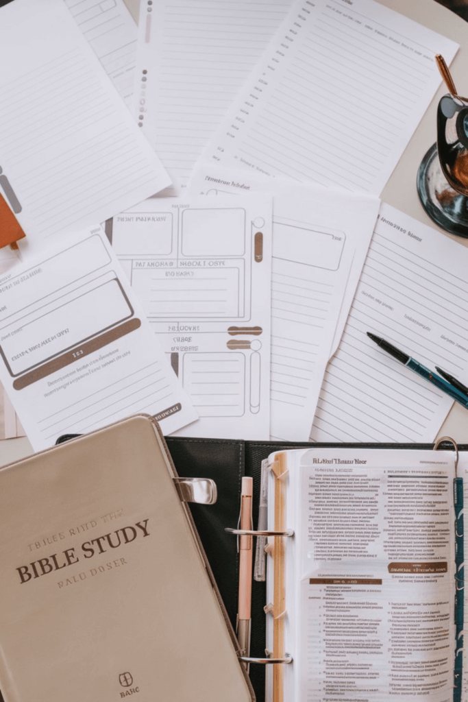 Make a Bible study binder with supplies that you can find easily.