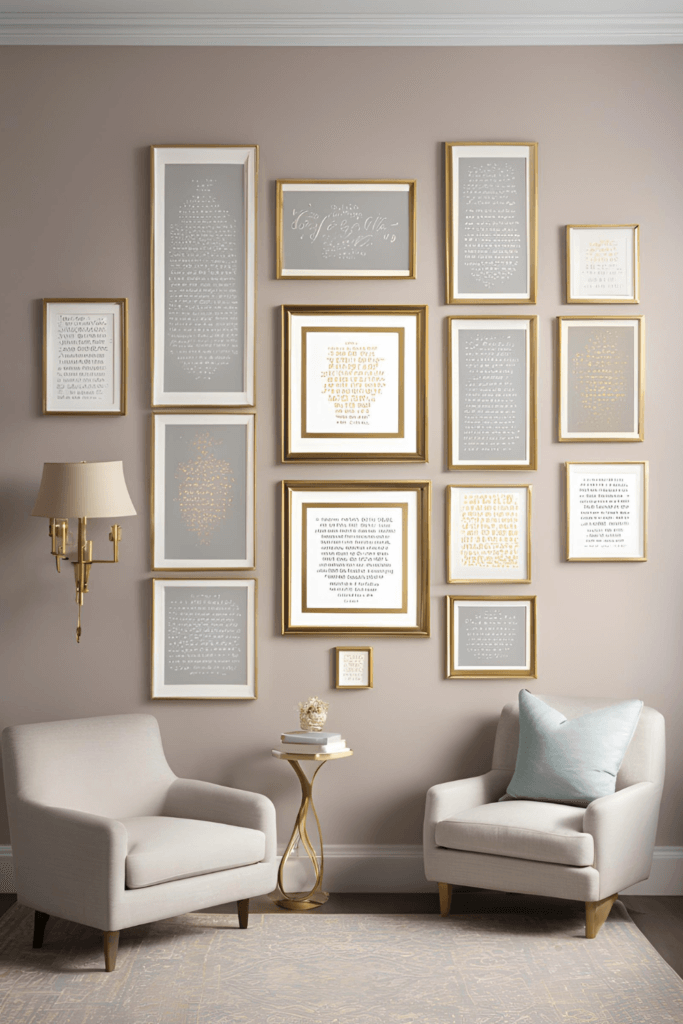 DIY War Room decor; framed scripture on the wall