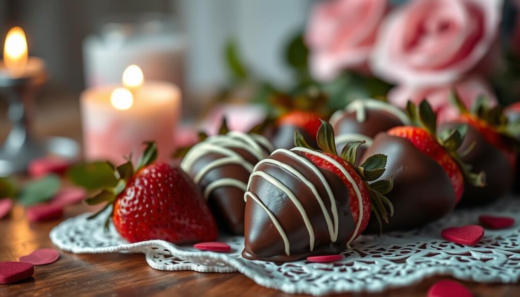 Romantic Chocolate-Covered Strawberries